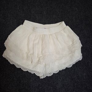 Abercrombie Eyelet Lace Coquette Cottagecore Cream Skirt Elastic Waistband NWT